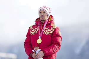 В.В. Путин поздравил чемпиона XIV Паралимпийских зимних игр в соревнованиях по горнолыжному спорту в слаломе среди лиц с  ПОДА А.С. Бугаева